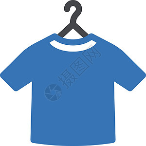 衬衫挂服装服务网络去除剂标识衣架白色机器蓝色插图图片