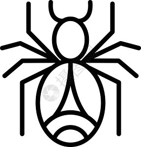 蜘蛛风险漏洞黑色插图害虫白色网络夹子昆虫艺术图片