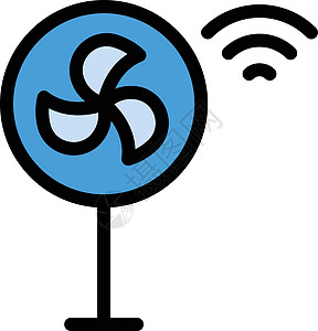 风扇无线鼓风机商业黑色插图互联网网络蓝色技术原子圆圈图片