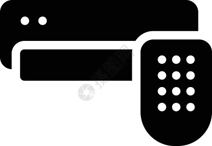 空调遥控器黑色电子控制空气交流电器具护发素插图技术白色图片