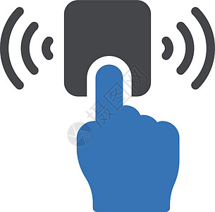手指点击无线信号插图技术互联网界面电脑网络按钮指针老鼠图片