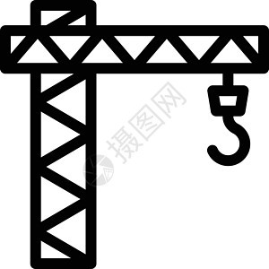 钩建筑学机器白色插图工程起重机建筑工业工作标识背景图片