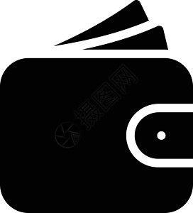 钱包金融零售小袋宝藏插图贷款卡片口袋商业黑色背景图片