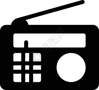 无线电电台车站音乐调频天线按钮互联网播送网站扬声器磁带背景图片