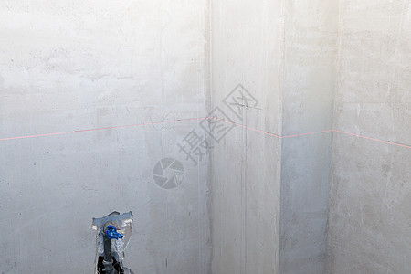 墙 建筑 内部装修工程的平面有激光标记 并进行激光标注图片