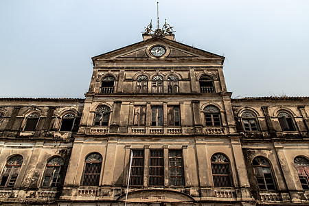 旧的海关或老爆炸火车站建筑学房子旅游国家社区游客地标艺术建筑车站图片