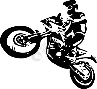 摩托车的极端抽象越野摩托车赛车手车轮司机自由闲暇冒险力量运输沙丘草图头盔图片