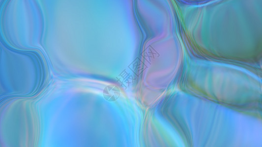 具有气泡纹理的抽象霓虹蓝色背景3d彩虹装饰品辉光全息图像渲染艺术背景图片