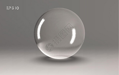 透明背景上的水晶球光矢量 透明球 气泡清除 EPS 10圆圈反射珍珠玻璃插图艺术球体液体横幅肥皂图片