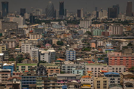 下午对曼谷摩天大楼的空中浏览情况 风景照片街道城市建筑天空建筑学建筑物天线办公室商业市中心图片