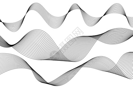 波浪线 矢量音乐声波集 数字均衡器技术脉冲音乐图片