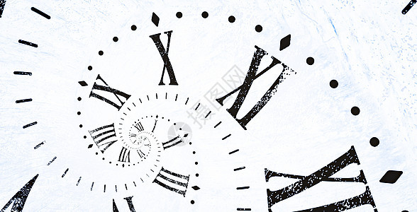 Droste 效果背景与无限时钟螺旋 与时间相关的概念的抽象设计指针测量尖塔环形商业涡流手表滴答想像力催眠图片