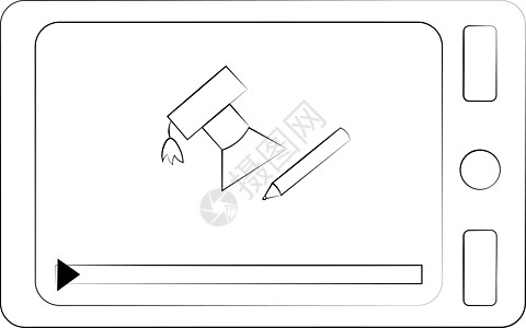 带有黑白培训视频的平板电脑图片