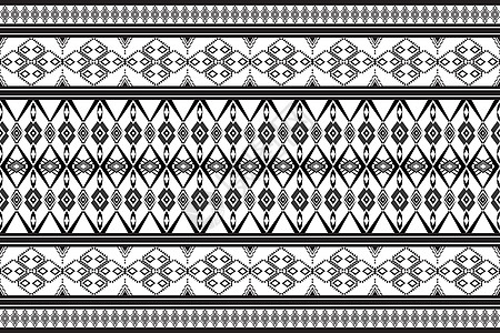 几何设计图案面料民族东方传统抽象黑白艺术纺织品手工插图黑色衣服刺绣装饰品织物窗帘图片