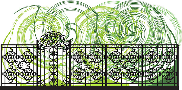 装饰格子它制作图案力量曲线插图公园栅栏建筑学装饰品网格金属边界图片