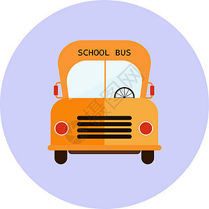 白色背景上的校车插画矢量学校运输窗户公共汽车学生孩子卡通片橙子驾驶孩子们背景图片