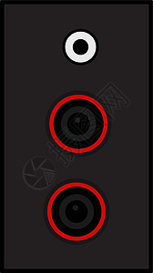 白色背景上的黑色技术力量扬声器立体声体积音乐电子嗓音喇叭低音图片