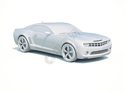 3d车白色空白模版商务模板跑车图标维修服务轿车3d渲染背景图片