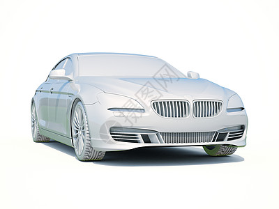 3d车白色空白模版模板渲染轿车修理跑车图标运输保养汽车工业汽车图片
