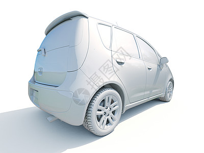 3d车白色空白模版维修图标轿车商务渲染汽车车辆车身3d修理图片