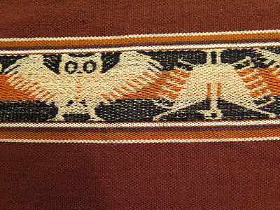 南美印地安梭织布艺术宏观羊毛棉布宗教材料装饰品羊驼毯子编织图片
