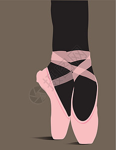 芭蕾舞鞋它制作图案矢量图班级插图音乐会练习女士剧院芭蕾舞姿势女孩脚趾图片