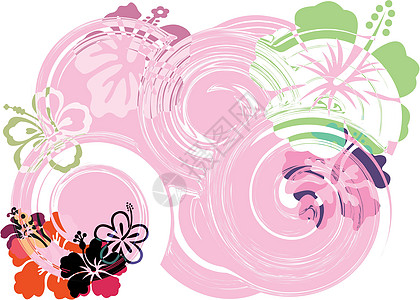 抽象花卉图打印花店创造力花瓣插图彩虹季节植物装饰装饰品图片