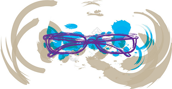 多彩抽象眼镜它制作图案光学短视金属阴影近视教育疾病眼睛插图镜片图片