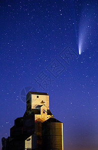 新彗星和谷物电梯外观智慧摄影水平建筑太空筒仓星系飞行图片