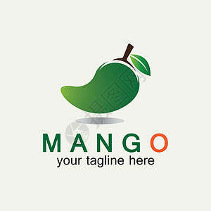 芒果水果标志矢量插图设计模板 扁平风格的芒果 芒果图标 现代风格的芒果和健康水果设计 它制作图案矢量身份热带艺术技术标识公司饮食图片