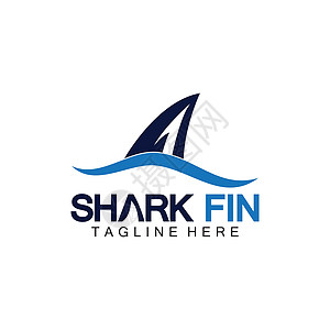鲨鱼鳍标志矢量插图设计模板 鲨鱼标志模板矢量它制作图案捕食者游泳海浪旅行危险商业标识海洋圆圈钓鱼图片