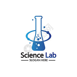 科学实验室标志 实验室管标志模板设计实验标签插图技术公司灯泡管子品牌店铺跑步图片