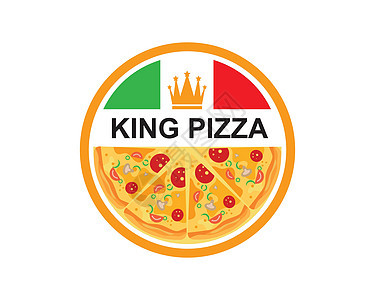 比萨饼图标标志图 vecto横幅味道徽章厨房浇头商业标签食物送货咖啡店图片