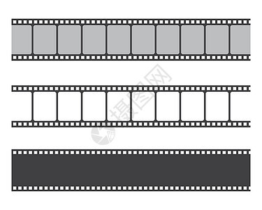 空白旧胶片矢量图设计电影列表屏幕塑料播放视频卷轴磁带星星夹子图片