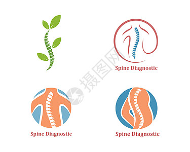 它制作图案脊柱诊断标志图标模板矢量外科骨科生物学骨干整脊椎骨症状疗法中心医生图片