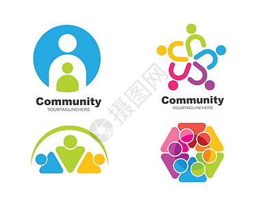 领导 社区 社会和公司标志图标 vecto会议家庭多样性丈夫幸福团体团队友谊商业联盟图片
