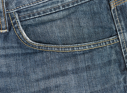 蓝色经典牛仔裤前袋裤子纺织品棉布口袋按钮接缝服装牛仔布帆布材料图片