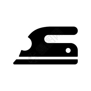 蒸汽熨斗平面矢量隔离符号字形 ico插画