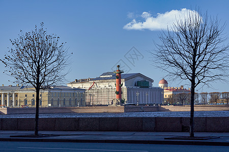 俄罗斯 圣彼得堡 新河上瓦西里耶夫斯基岛的展望图片