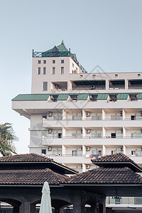 地中海度假镇的旅馆楼房建设建筑城市旅游奢华天空旅行海滩村庄酒店阳台图片