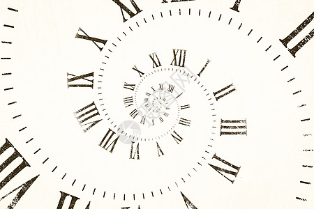 Droste 效果背景与无限时钟螺旋 与时间相关的概念的抽象设计环形涡流警报手表商业运动工作测量数字滴答图片