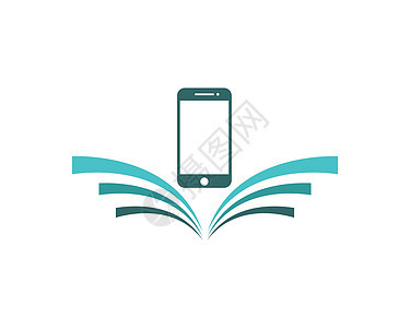 书籍标志图标矢量插图设计手机技术教育网络商业电子书图书馆机动性学习报纸图片