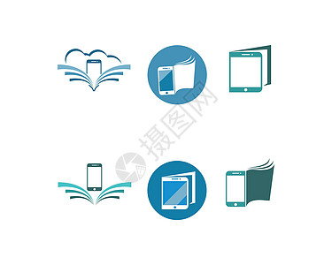 书籍标志图标矢量插图设计学习电子书阅读数据商业展示图书馆网络横幅报纸图片