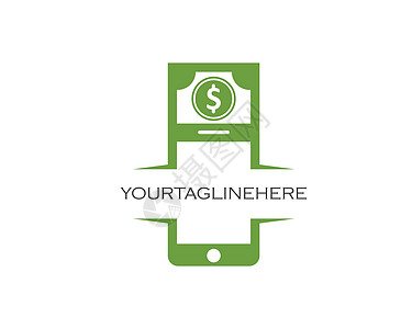 钱标志图标矢量插图设计支付金融互联网近场技术场地电话网络商业通信图片