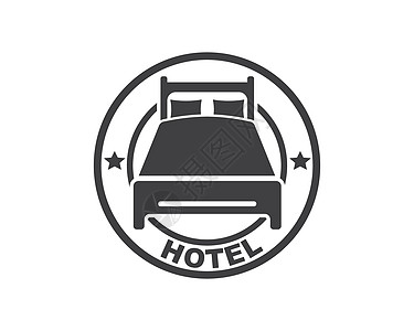床图标矢量图设计商业旅行吊床就寝卧室时间房间双人床公寓旅馆图片