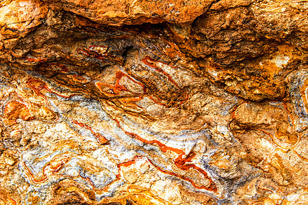 山上五颜六色的石头纹理沉积石板编队资金地球鹅卵石矿物悬崖岩石建筑学图片
