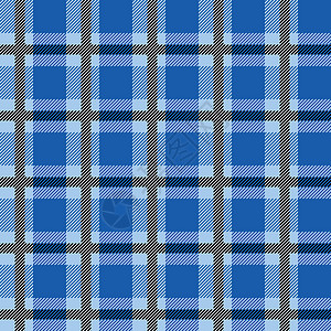 蓝色苏格兰纺织无缝图案 织物质地检查格子呢格子 布料 卡片 织物的抽象几何背景 单色重复设计 现代方形装饰品英语打印手帕羊毛毯子图片