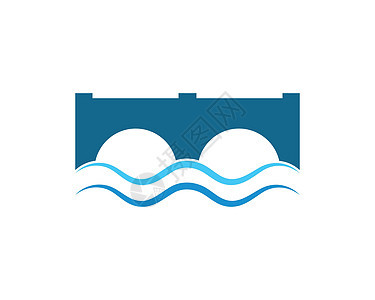 桥梁徽标模板矢量图标它制作图案旋风工业化合物海浪旅行地标过渡商业铁路柱子图片