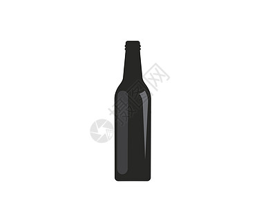 酒瓶标志图标矢量插图设计藤蔓瓶子玻璃餐厅等距饮料菜单液体食物标签图片