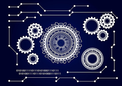 图形设计插图数字电路图技术背景壁纸矢量它制作图案图表工程电脑蓝色科学数据电路墙纸圆圈指纹图片